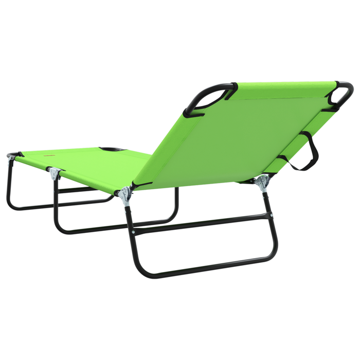Șezlong pliabil portabil verde din țesătură Oxford 600D - WALTI WALTI