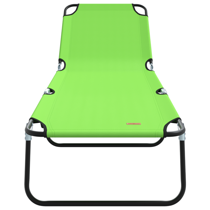 Șezlong pliabil portabil verde din țesătură Oxford 600D - WALTI WALTI