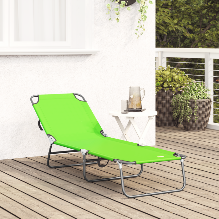 Șezlong pliabil portabil verde din țesătură Oxford 600D - WALTI WALTI
