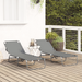 Șezlong pliabil 2 pcs Portabil Gri 600D Fabric Oxford - WALTI WALTI