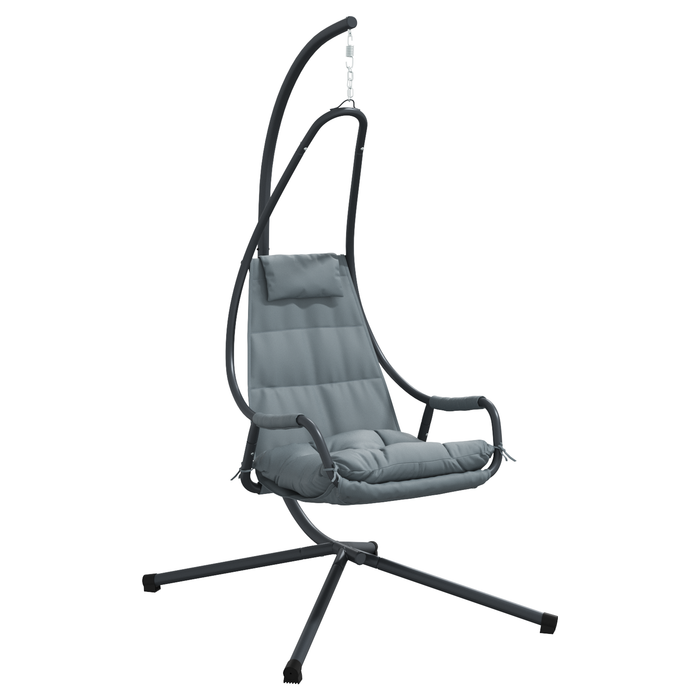 Fotoliu Suspendat cu Cadru și Perne Antracit din Oțel - WALTI WALTI