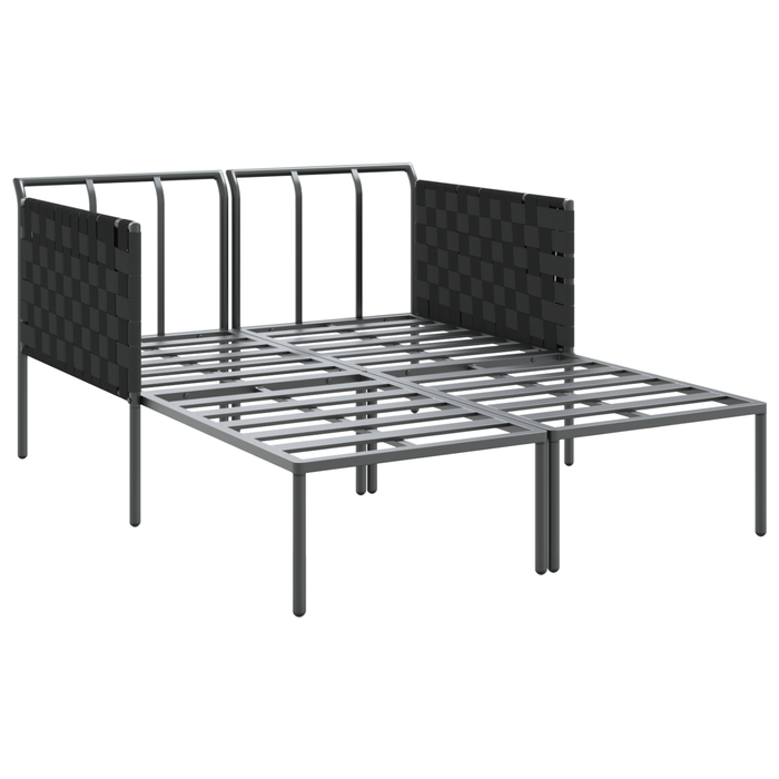 Șezlong cu perne, 2 persoane, antracit, 115x153x69,5 cm, oțel - WALTI WALTI