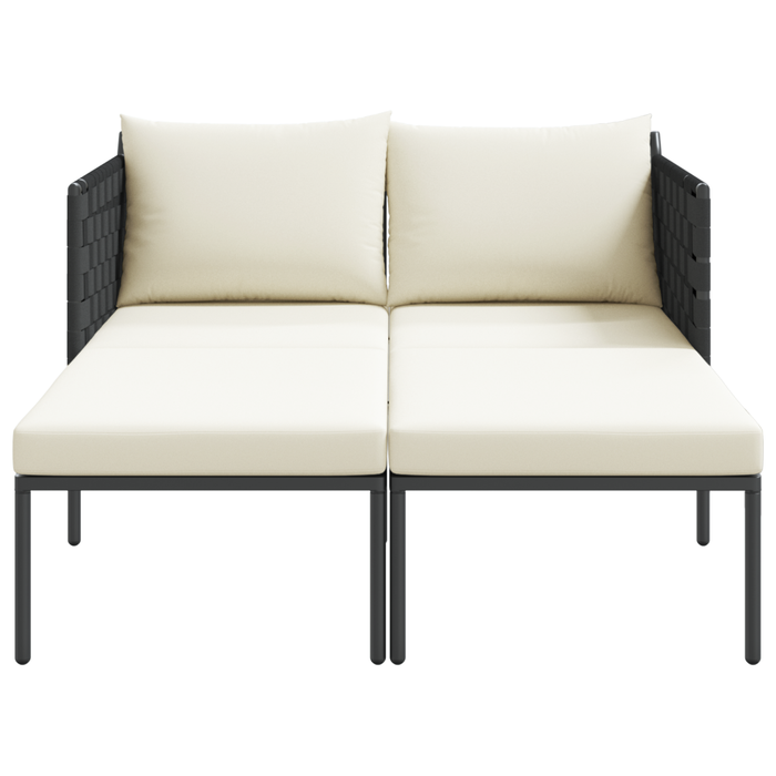 Șezlong cu perne, 2 persoane, antracit, 115x153x69,5 cm, oțel - WALTI WALTI