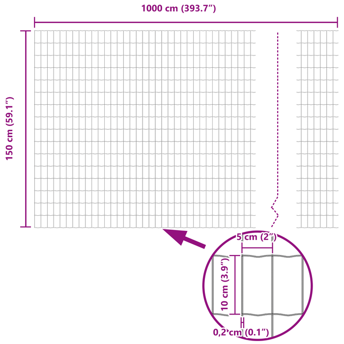 Gard Euro Verde 1.5x10 m Oțel - WALTI WALTI