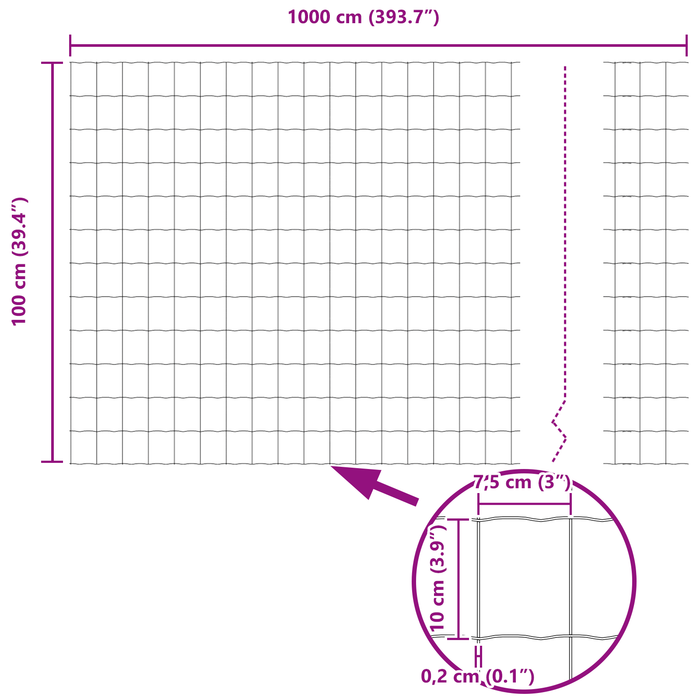 Euro Fence Gri 1x10 m Oțel - WALTI WALTI