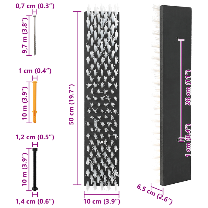 Periile pentru vite montate pe perete 50x10x6.5 cm - WALTI WALTI