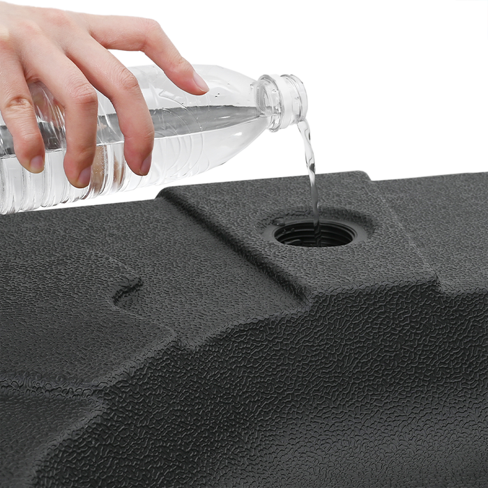 Set Bază Umbrelă 2 pcs Negru 88.5 x 88.5 x 12 cm Plastic - WALTI WALTI