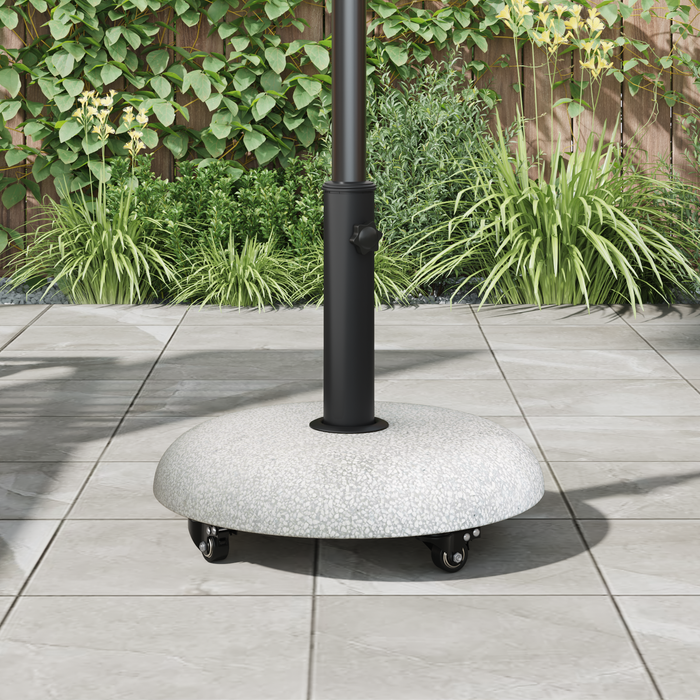 Bază de Parasol cu Roți pentru Stâlpi de 37/42/52/58mm Gri Deschis Beton - WALTI WALTI