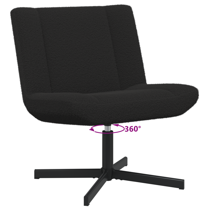 scaun accent Negru Țesătură, Metal Mediu Pivotant Scaun accent - WALTI WALTI