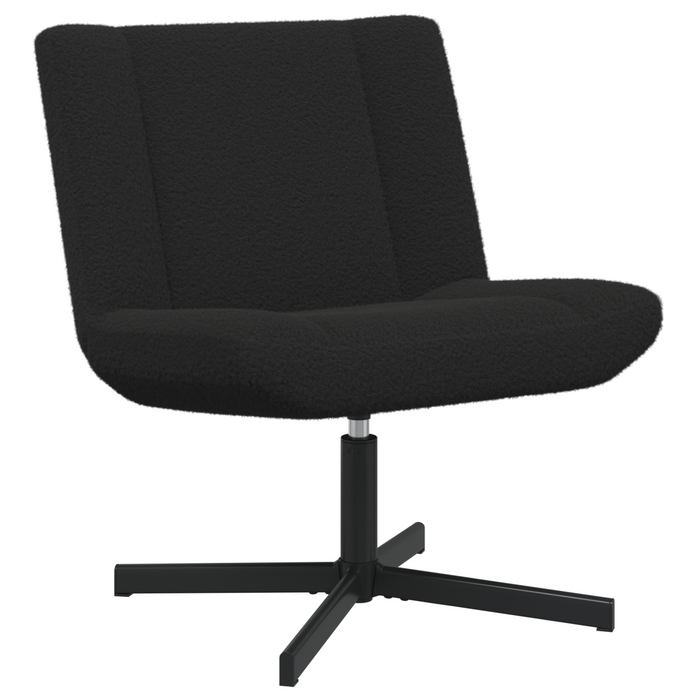 scaun accent Negru Țesătură, Metal Mediu Pivotant Scaun accent - WALTI WALTI