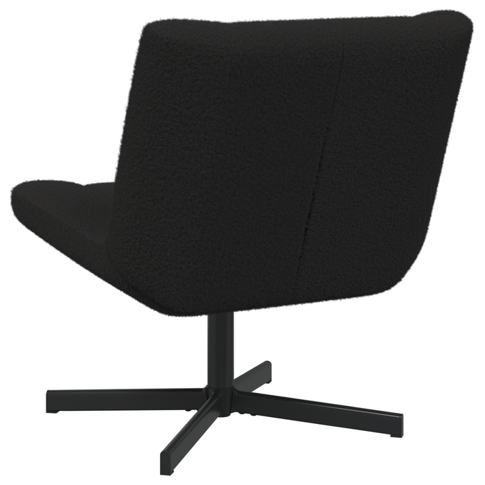 scaun accent Negru Țesătură, Metal Mediu Pivotant Scaun accent - WALTI WALTI