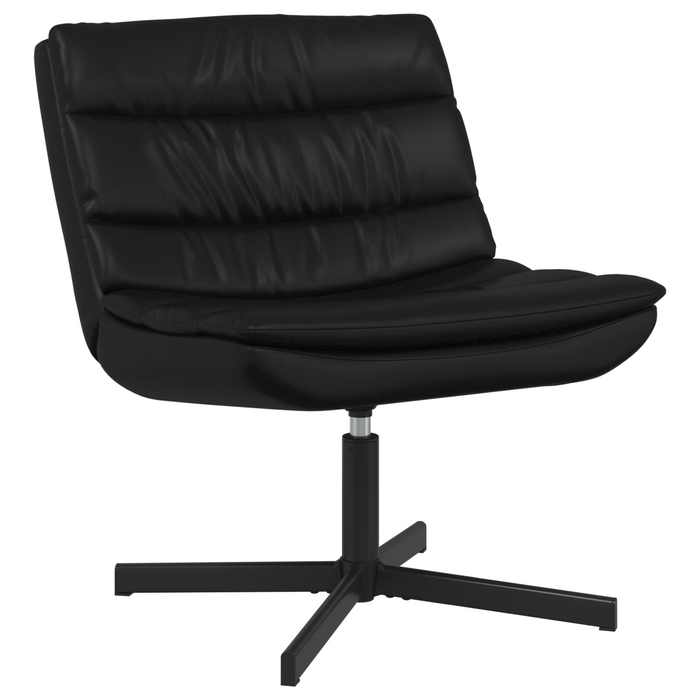 Scaun Pivotant Negru Piele sintetică, Metal Mediul Scaun Negru - WALTI WALTI