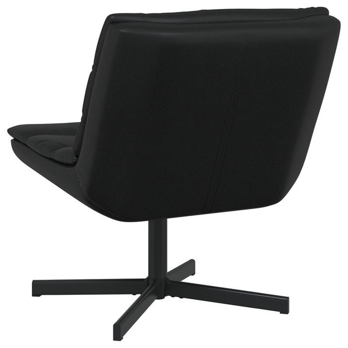 Scaun Pivotant Negru Piele sintetică, Metal Mediul Scaun Negru - WALTI WALTI