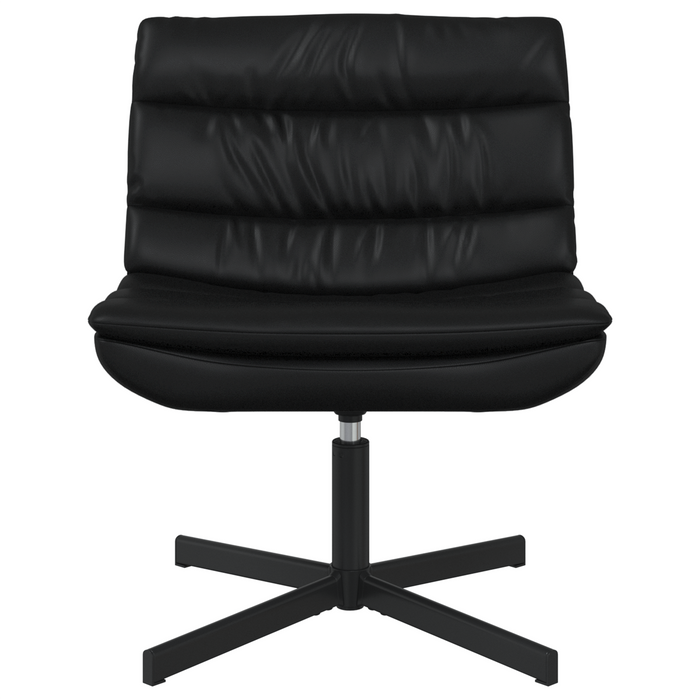 Scaun Pivotant Negru Piele sintetică, Metal Mediul Scaun Negru - WALTI WALTI