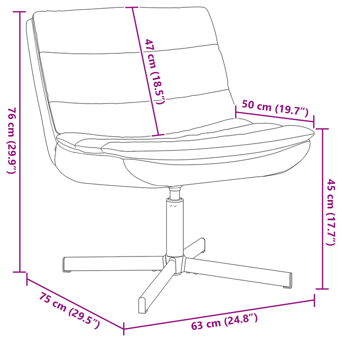 Scaun Pivotant Cappuccino Poliester, Bază Metalică Standard - WALTI WALTI