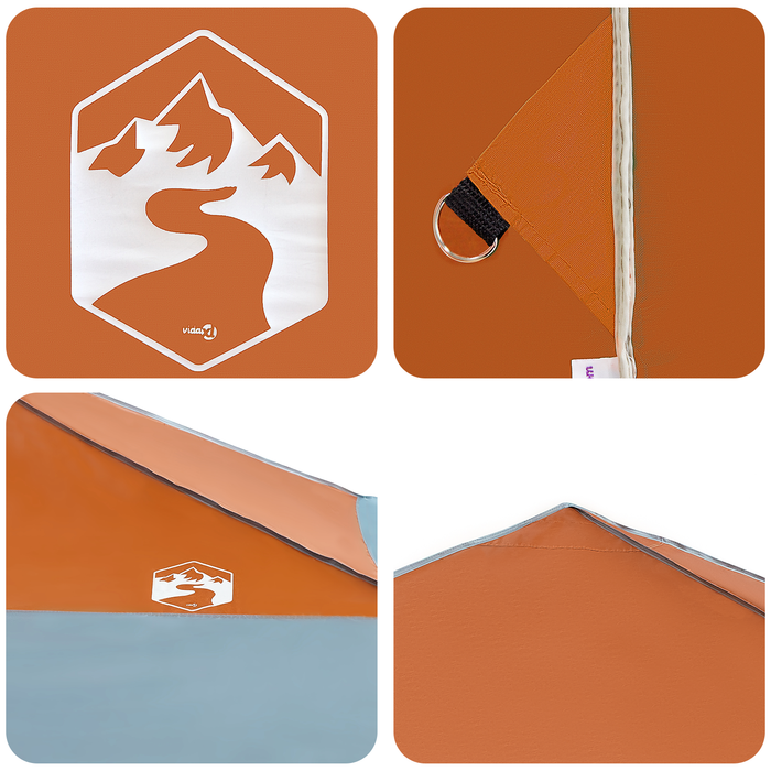 Cort cu Copertină Portocaliu 400 x 400 x 227 / 236 / 245 cm - WALTI WALTI