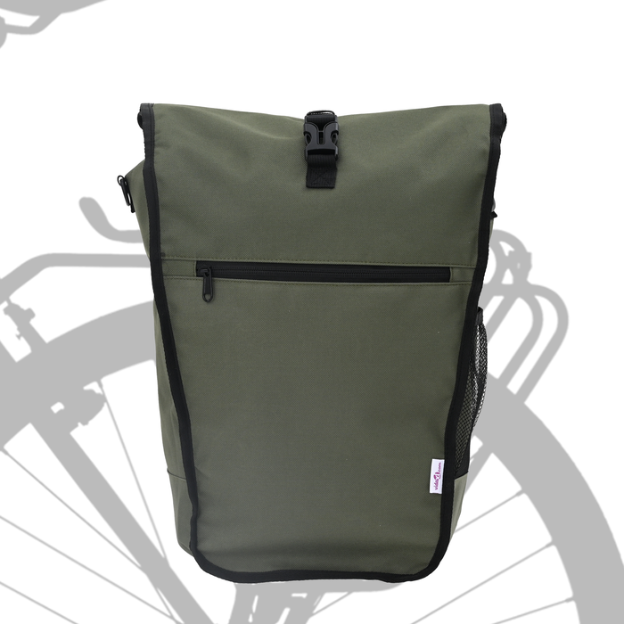 Geanta pentru Bicicletă pentru Suport Pannier 20 L Verde Măslin 34x16x59 cm - WALTI WALTI