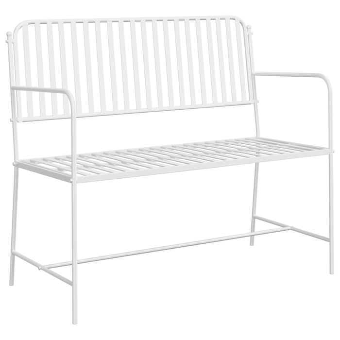 Bancă Alb Metal 103.5 x 51.5 x 90 cm Durabil Bancă de exterior - WALTI WALTI