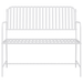 Bancă Alb Metal 103.5 x 51.5 x 90 cm Durabil Bancă de exterior - WALTI WALTI