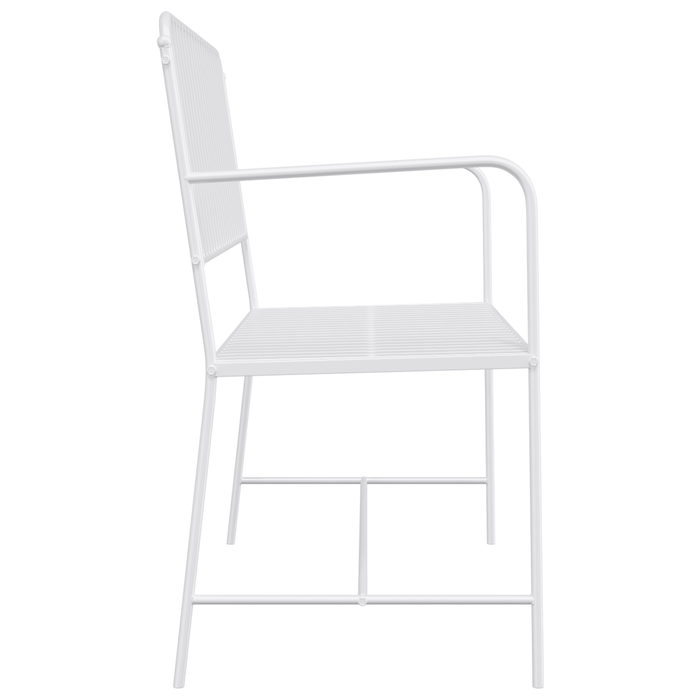 Bancă Alb Metal 103.5 x 51.5 x 90 cm Durabil Bancă de exterior - WALTI WALTI