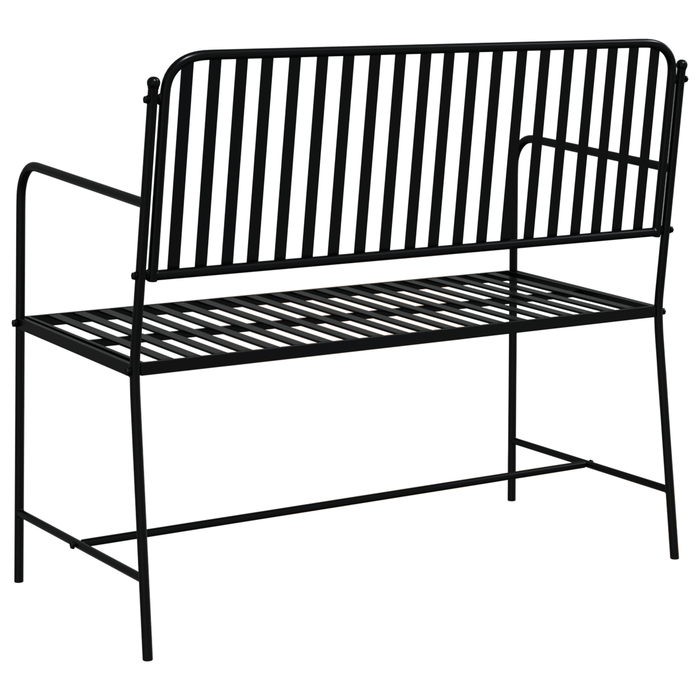 Bancă de exterior Neagră Metal Standard Durabilă - WALTI WALTI