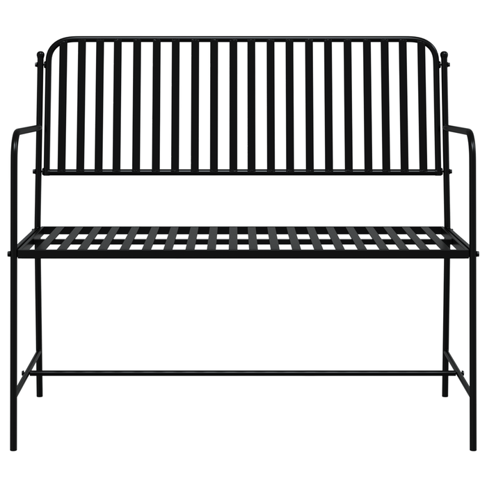 Bancă de exterior Neagră Metal Standard Durabilă - WALTI WALTI