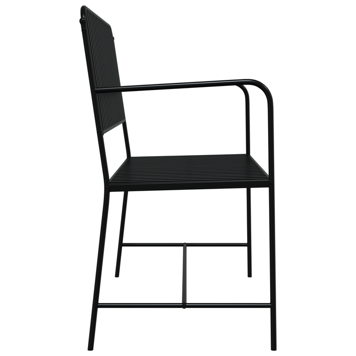 Bancă de exterior Neagră Metal Standard Durabilă - WALTI WALTI