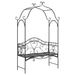 Bancă neagră de exterior Negru Metal Mare Detalii decorative - WALTI WALTI