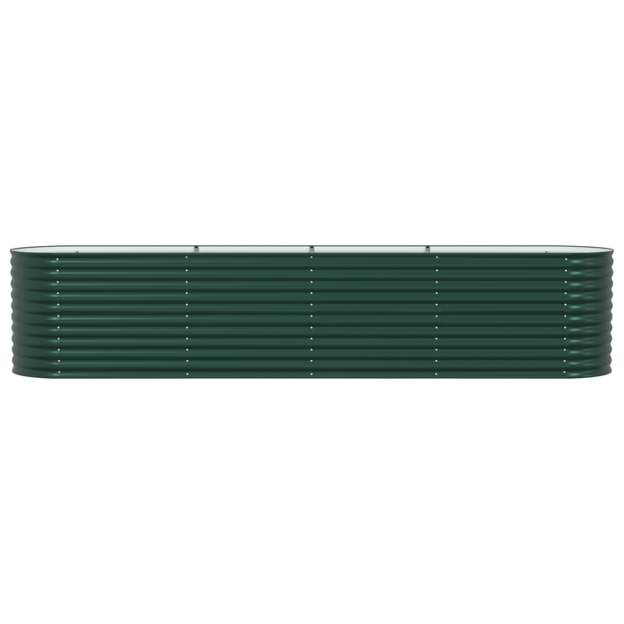 Strat ridicat de grădină, verde, 400x80x81 cm, oțel zincat - WALTI WALTI