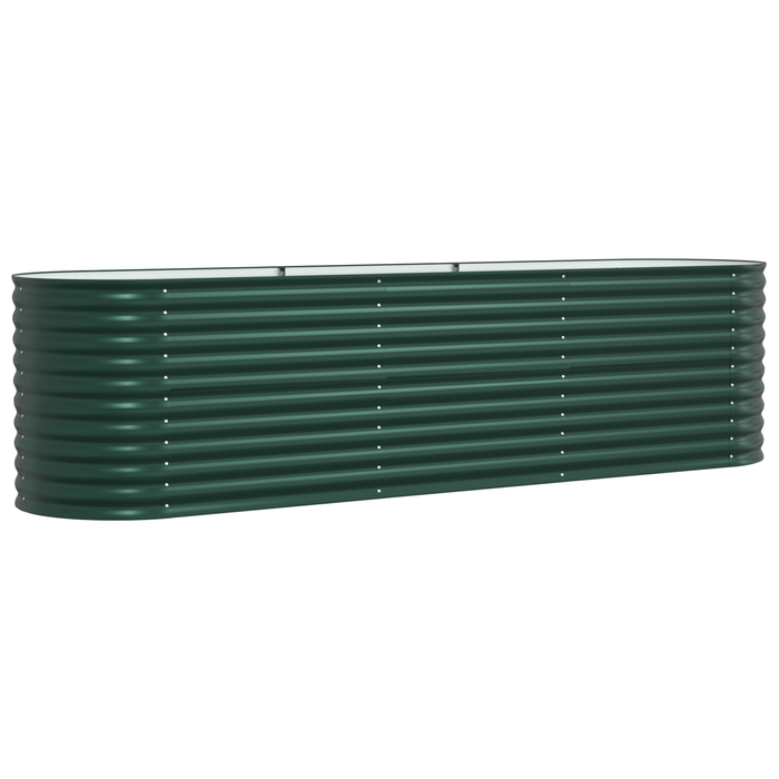 Strat ridicat de grădină, verde, 320x80x81 cm, oțel zincat - WALTI WALTI