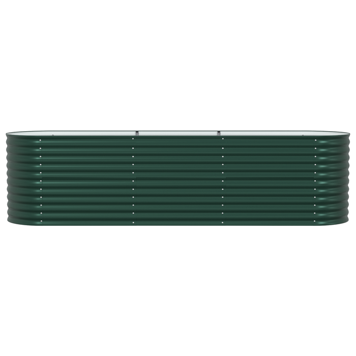 Strat ridicat de grădină, verde, 320x80x81 cm, oțel zincat - WALTI WALTI