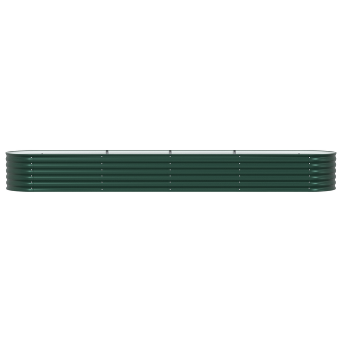 Strat ridicat de grădină, verde, 400x80x44 cm, oțel zincat - WALTI WALTI