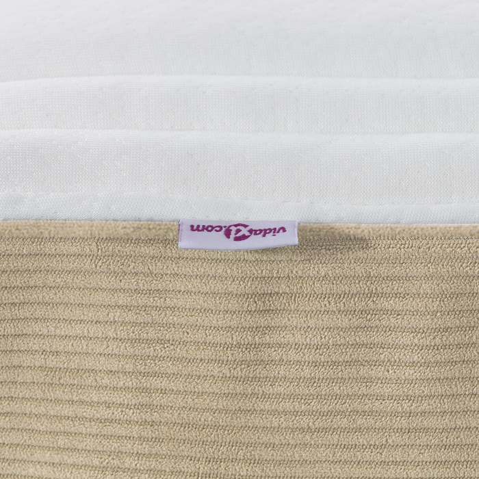 Saltea cu arcuri pocket vidaXL Verde deschis Gri Medie 90x200x20 cm Material textil - WALTI WALTI