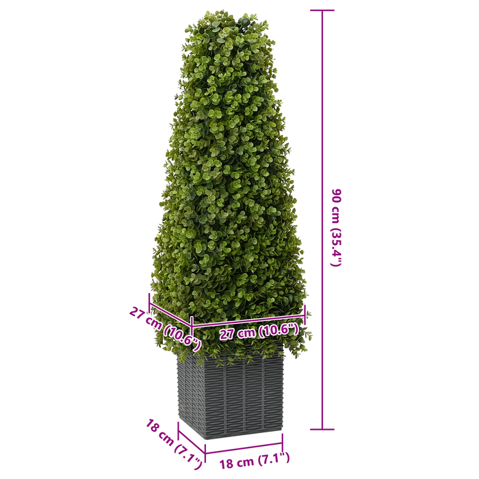 Planta artificială Eucalipt, cu ghiveci, 27x27x90 cm, verde - WALTI WALTI