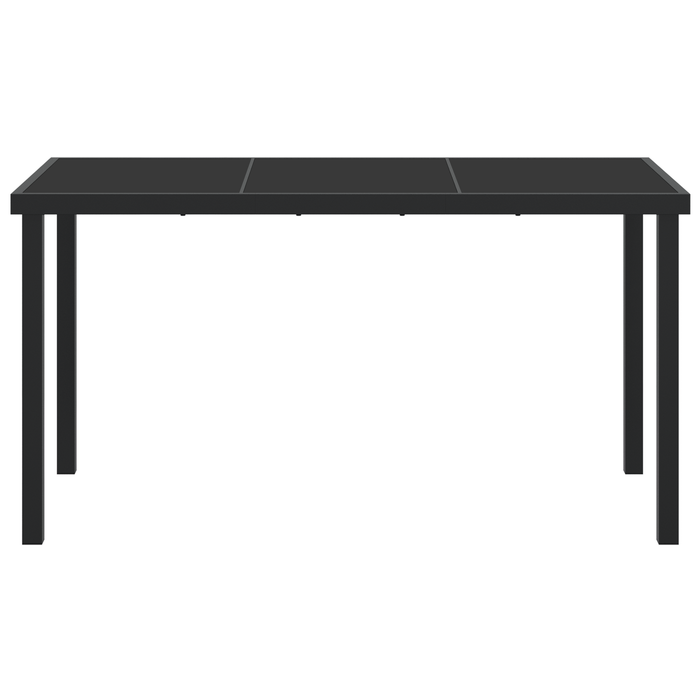 Masă de grădină, negru 140x80x73 cm, sticlă securizată - WALTI WALTI