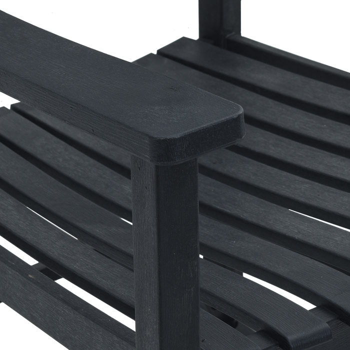 scaun balansoar pentru grădină Negru 65x84x114 cm HDPE - WALTI WALTI