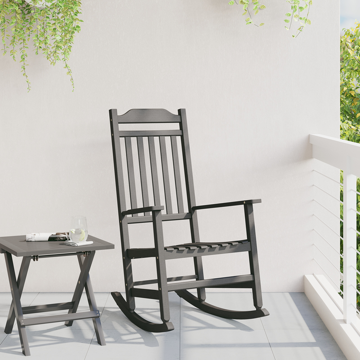 scaun balansoar pentru grădină Negru 65x84x114 cm HDPE - WALTI WALTI