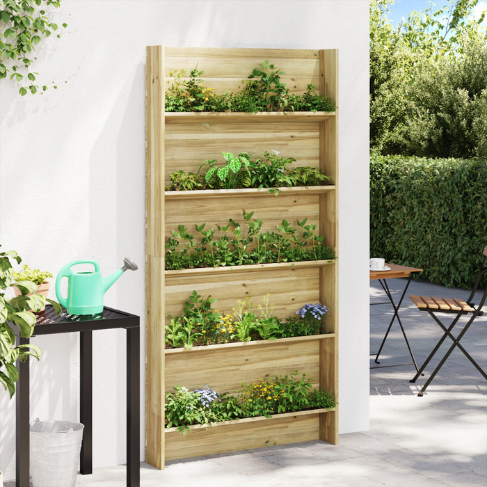 Suport pentru plante de grădină cu 5 niveluri 90x15x180 cm Lemn impregnate de pin - WALTI WALTI