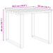 Masă de soare 50.5x50.5x46 cm din lemn de pin impregnat - WALTI WALTI