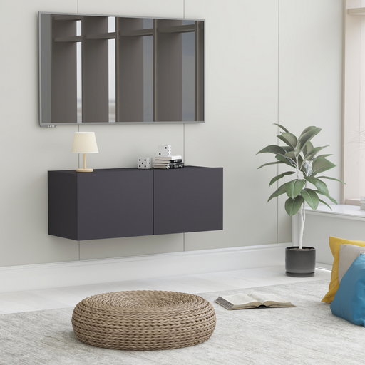 | Cabinet TV | Gri 80 x 30 x 30 cm Lemn compozit - WALTI WALTI