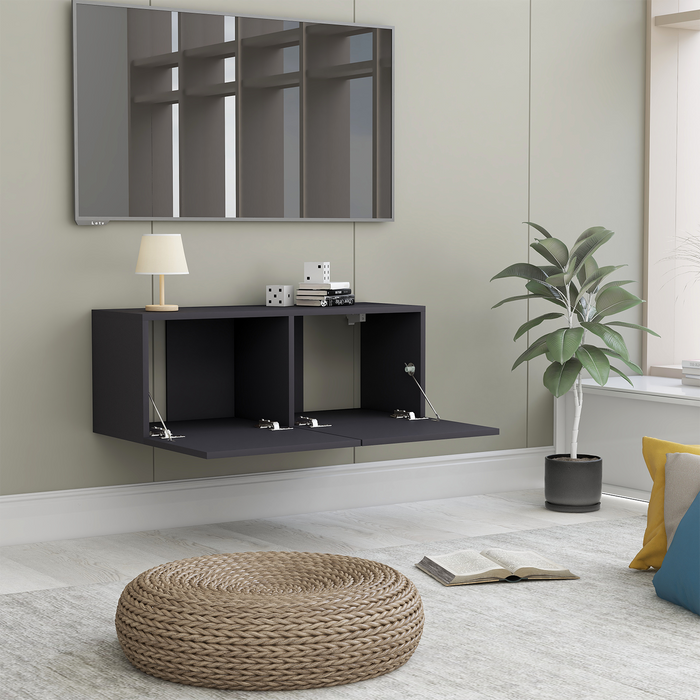 | Cabinet TV | Gri 80 x 30 x 30 cm Lemn compozit - WALTI WALTI