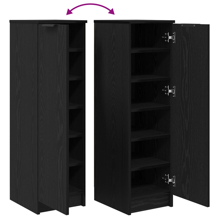 Dulap pentru pantofi cu raft Stejar negru 29,5 x 35 x 101 cm - WALTI WALTI