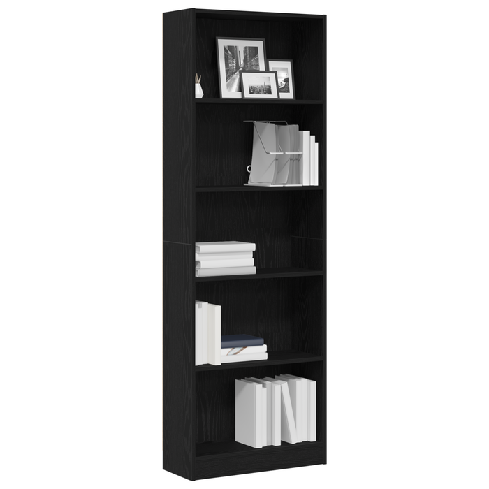Raft pentru cărți Stejar Negru 60 x 24 x 176 cm Lemn compozit - WALTI WALTI