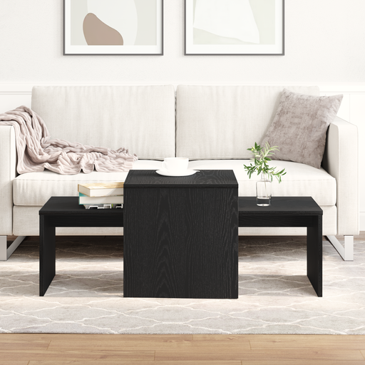 Mese în cuiburi Stejar Negru 100 x 48 x 40 cm Lemn compozit - WALTI WALTI