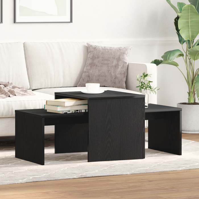 Mese în cuiburi Stejar Negru 100 x 48 x 40 cm Lemn compozit - WALTI WALTI