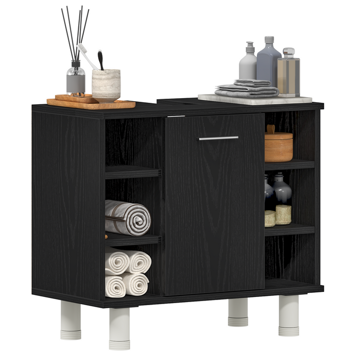 Dulap de Baie cu ușă Stejar Negru 60 x 32 x 54 cm Lemn compozit - WALTI WALTI