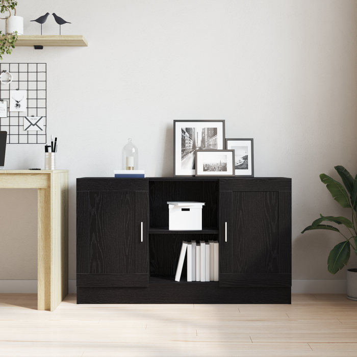 Bufet Stejar Negru 120 x 30,5 x 70 cm Lemn compozit - WALTI WALTI