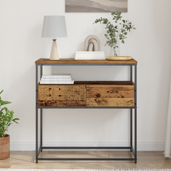 Masă de Consolă Lemn Vechi 75 x 40 x 75 cm Lemn compus și metal - WALTI WALTI