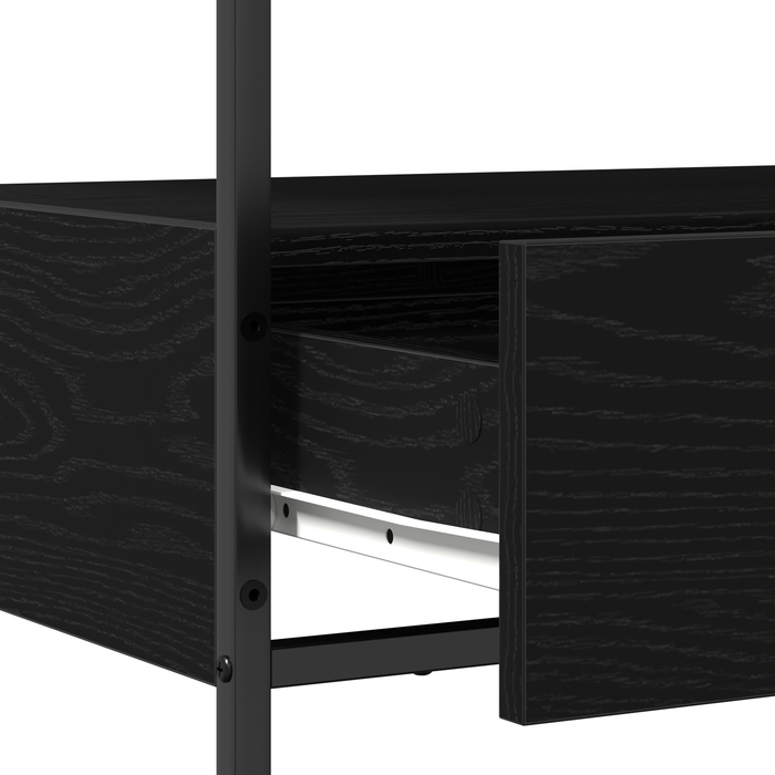 Masă de Consolă cu sertar cu raft Stejar negru 75 x 40 x 75 cm - WALTI WALTI