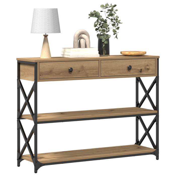 Masă Consolă stejar artizanal 100 x 28 x 75 cm - WALTI WALTI